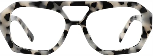 Image of Blue Light Glasses - 98%+UV400 Filter,Acetate Preppy Rectangle Frame for Work /Gaming
