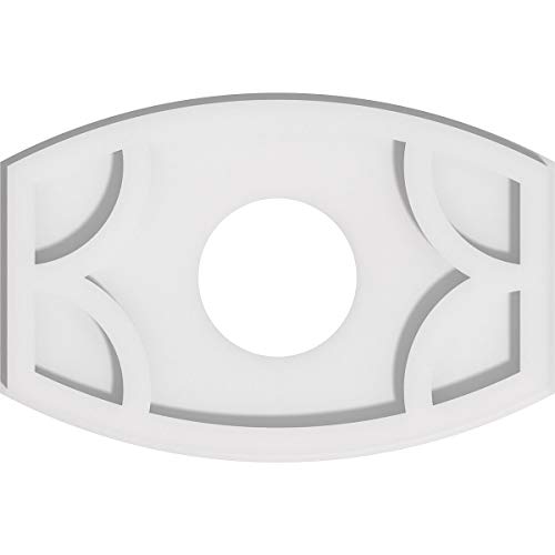 Image of Ekena Millwork CMP14X9KY-04000 Kailey Architectural Grade PVC Contemporary Urethane Ceiling Medallions 14 inchW x 9 3 /8 inchH x 4 inchID x 7 1 /2 inchC x 1 inchP