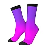 Media Deporte Desvanecimiento De Color En Tonos Ombré Morado Neón Y Rosa Intenso Calcetines Deporte Cómodos Medias Ciclismo Antideslizantes Calcetines Futbol Para Aniversario Tennis Regalo