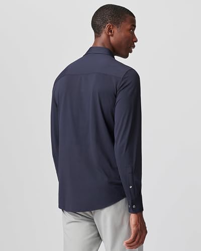 Rhone Men's Commuter Shirt, Performance Dress Shirts for Men, Machine Washable, Wrinkle Resistant, Slim Fit Button Down Shirt (True Navy, Large)2