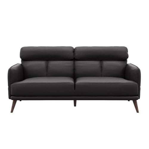 Image of Wakefit Sofa Set | 5 Year Warranty | Sofa 5 Seater, 5 Seater Sofa for Living Room, Wooden Sofa Set, Sofa Set 3+1+1 Seater - Azores(Robin : Black)