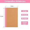 LABUK 40pcs Journals Bulk, A5 Kraft Lined Journaling Notebooks Bulk, Rainbow Composition Notebook, 12 Colors 60 Pages for Writing, School, Kids Gift