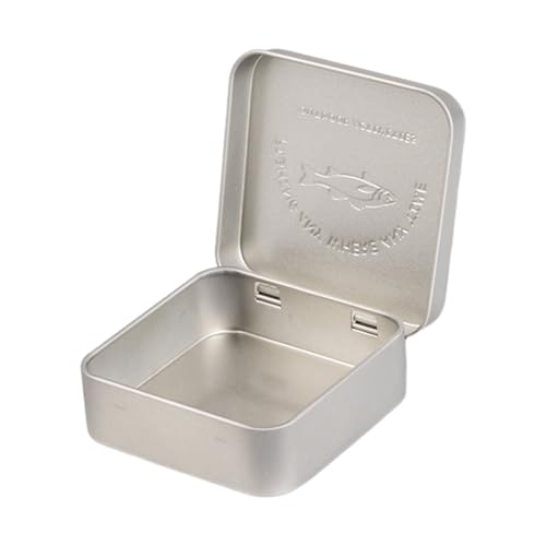 fishingTackle Box - Señuelo de hierro portátil de 7 x 7 x 2,5 cm, organizador de de, contenedor de equipo duradero, herramienta de hardware de agua dulce, de agua salada, hombre, niño