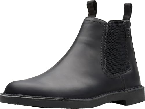 Bottes Chelsea Shepton Easy Clarks en cuir noir taille 9 pour homme