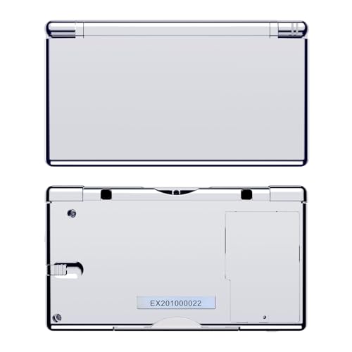 Image of eXtremeRate Chrome Silver Replacement Full Housing Shell for Nintendo DS Lite, Custom Handheld Console Case Cover with Buttons, Screen Lens for Nintendo DS Lite NDSL - No Console