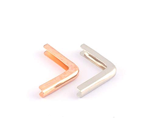 25mm Corner Protectors Metal Corners with Retro Pattern Corner Protector for Boxes, Tables and Books Corner Bracket Jewelry (Rose Gold)