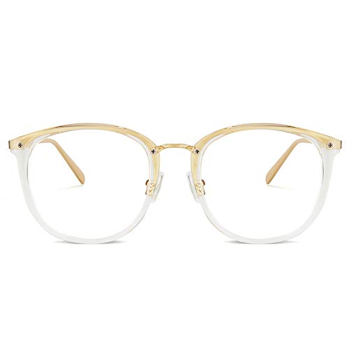 Cyxus óculos anti luz azul,Armações de oculos masculinas e femininas,Moldura redonda retrô anti-ultr