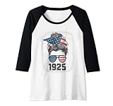 donna messy bun awesome since 1925 limited edition birthday maglia con maniche raglan