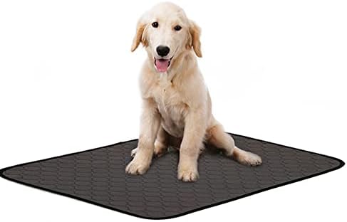 MIGHTYDUTY Reusable Puppy Pee Pad Washable Dog Training Pad Fast Absorb 4 Layer Training Mat with Non-slip Bottom Washable Indoor Training Mats for Dogs and Outdoor Car Travel (Grey L*2)