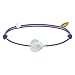 LES POULETTES BIJOUX - Bracelet Lien Petit Coeur de Nacre et Perle Plaqué Or - Colors - Violet