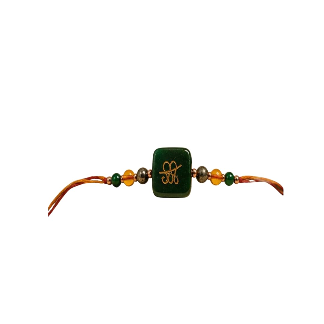 Money Magnet Rakhi with Zibu Symbol for Brother | Premium Handmade Designer Rakhi | Natural Crystal Spiritual | Raksha Bandhan Gift | Lucky Protection & Prosperity Raksha Bandhan Gift-image-29