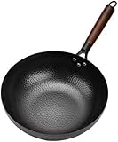 Photo Gallery lrtyzbd wok, wok fatti a mano e padelle per mescolare con manico in legno, fondo rotondo in acciaio, manico antiaderente, diametro 34 cm Photo Gallery lrtyzbd wok, wok fatti a mano e padelle per mescolare con manico in legno, fondo rotondo in acciaio, manico antiaderente, diametro 34 cm