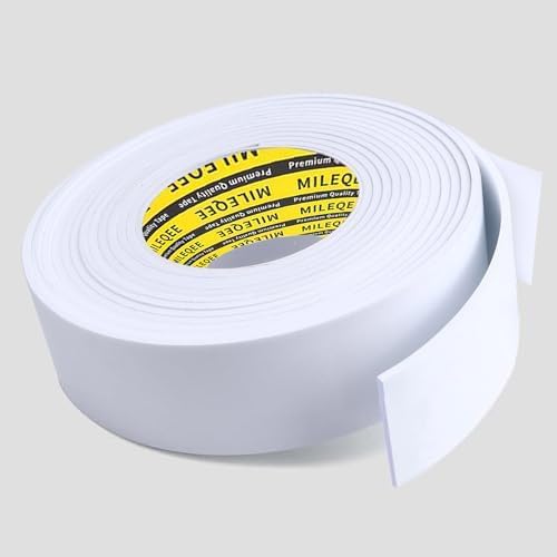 Image of Single-Sided Adhesive Foam Tape EVA White,1.57in x 16.4FT | Multipurpose Sponge Sealing Strip Window Door Insulation Table Edge Protector Wall Bumper Guards