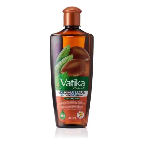 Vatika Naturals Argan Enriched Hair Oil - 200ml | Multivitamin A, E & F | Brilliant Shines, Non-Greasy Formula | For Moisture Soft Hair Cover