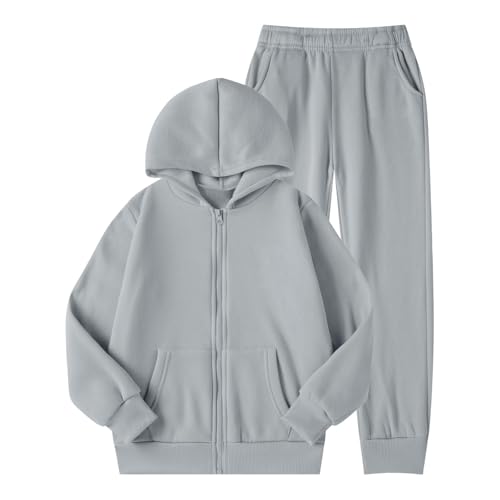 Sudadera con capucha y pantalones para niña, conjunto infantil de invierno