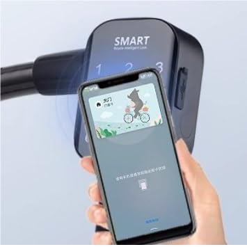 cerraduras digital Candado con huella dactilar for bicicleta, bloqueo con contraseña, candado inteligente con huella dactilar for bicicleta, antirrobo y antipalanca eléctrico