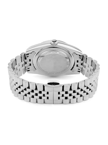 Image of Ajanta Quartz Monaco Men's Analog Watch|| Stainless Steel Bracelet Strap | Day & Date Display | Water Resistant | Fashion Wrist Watch for Men
