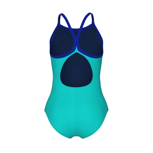 Image of Arena Girls' Feel Solid Light Drop Back Swimsuit Thin Straps Stretchy One Piece Kids Bathing Suit