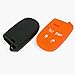 Click&Fit Silicone Key Fob Covers Compatible with 2014-2022 Jeep Grand Cherokee Compass Renegade, Dodge Charger Challenger Durango Journey, Chrysler – Car Key Shell Protector 5-B, Camo+Orange
