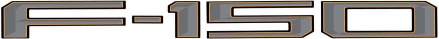 Image of Eurosport Daytona- Compatible with 2021-Current, Ford F150 Standard Tailgate Letters (Tremor Black Outline)