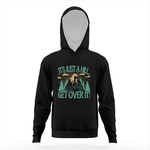 Funny Running Get Over Hill Gym Fitness Build Up Hoodies for Teen Girls Boys Lightweight Kangaroo Pocket Sweatshirt3
