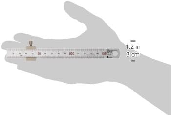 シンワ測定(Shinwa Sokutei) Shinwa 76751 Straight Silver with Stopper, 5.9 inches (15 cm)