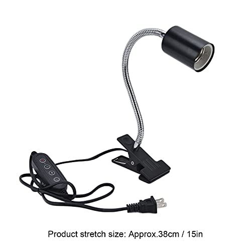 Lâmpada de réptil, lâmpada de calor de répteis Uva Uvb de 110 V, tubo flexível de 360 graus, suporte