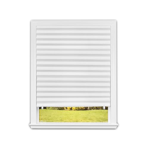Redi Shade No Tools Original Light Filtering Pleated Paper Shade White, 48" W x 72" L, 6 Pack