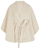 Poncho noué à la taille MORGAN 242-5BELT Poncho, Ivoire, Taille Unique Femme