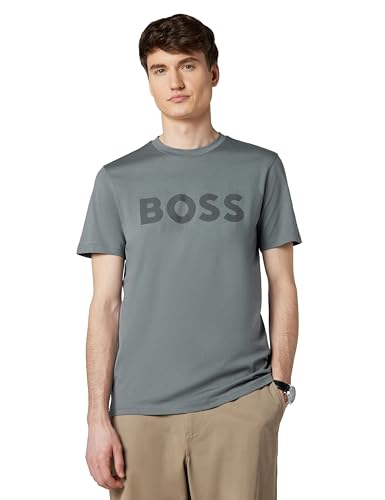 BOSS, Bold Logo Short-Sleeve Jersey T-Shirt, Frozen Clay, XL