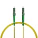 Produktbild nexinex - 1m Glasfaserkabel LC/APC auf LC/APC Patchkabel | Kompatibel mit Telekom, Vodafone, 1&1, Fritzbox, etc. | LWL Simplex Singlemode OS2 FTTH Glasfaser Lichtwellenleiter Kabel