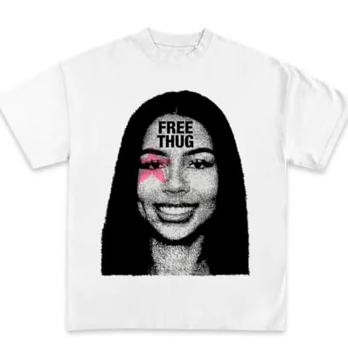 Free Thug Shirt, Streetwear Shirt, Rapper Vintage Shirts (US, Alpha, Large, Regular, Regular, Ash)