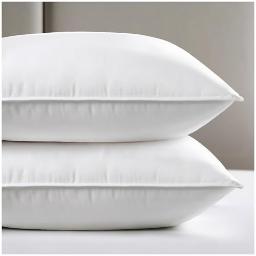 Image of viewstar King Size Pillows Set of 2, Soft Fluffy Down Alternative | Bedding, Hotel Quality, Fluffy, Oeko-Tex Certified, Plump Filling, Machine Washable, for Side Back Stomach Sleepers, White