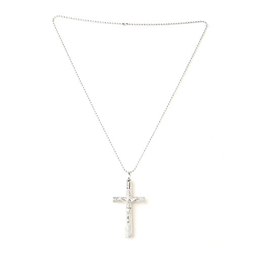 Cansenty Collier avec pendentif crucifix crucifix avec chaîne longue