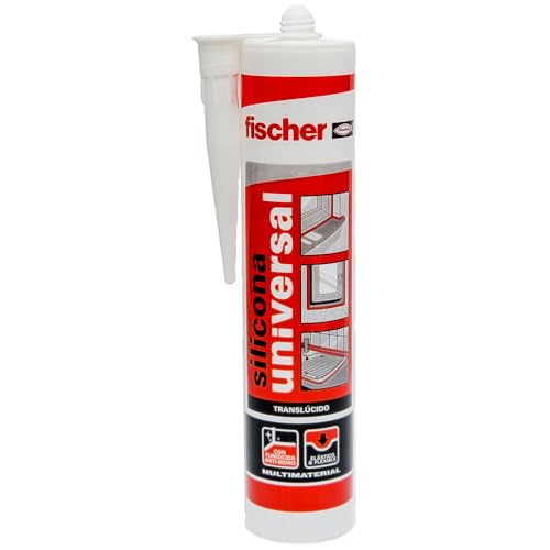 fischer - Silicona Negra Universal De Alta Resistencia - Antimoho - Sellador Impermeable para Baño y Cocina - Interior Exterior - Negro (300 ml)