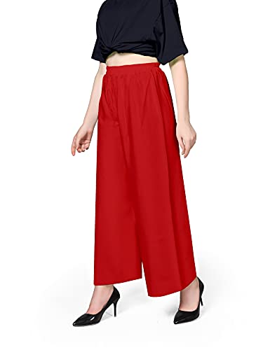 Image of Pranjal Women's Premium Regular Fit Rayon Palazzo - Free Size, Fits Up to 2XL, Stylish & Comfortable (Plazo P)