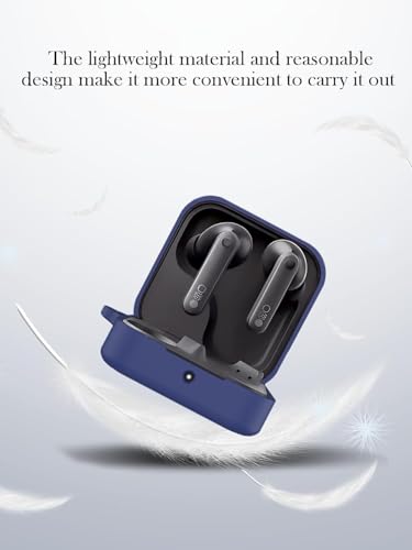 Image of Xcreo Soft Silicone Headphones Case Cover With Keychain For CMF By Nothingg Buds Pro 2 (Blue)