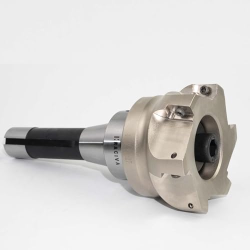 Image of R8 Face Mill, 400R 80MM 90 Face Mill Arbor, R8 FMB27 7 /16-20UNF Thread Shank, 10Pcs APMT1604 Carbide Inserts and T15 Wrench (80-6T)