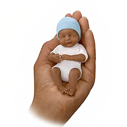 Miniatura de Muñeca Bebé Negra Realista 6.5 pulgadas miniatura 3