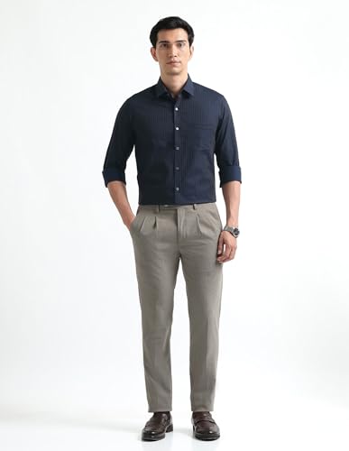 Image of Arrow Checked Slim Fit Mens Formal Shirt - Cotton, Breathable & Comfortable, Full Sleeves Shirts for Men