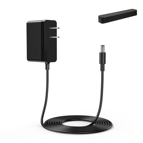 Power Cord Compatible with ONN ONA19SB003 16” 20”, ONB18SB001/ONB18SB002 30” Soundbar Speaker, ONA24HB19T01 22” FHD Monitor DC 12V 2A Charger Cord Replacement, Black