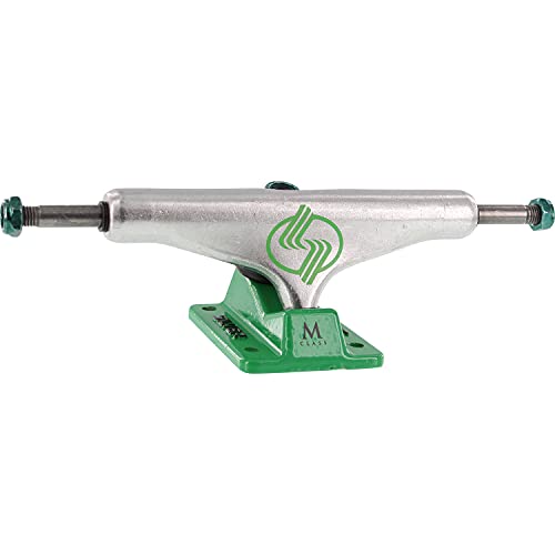 Silver Skate Trucks M-Class Hollow Polished/Green Skateboard Trucks - 5.0