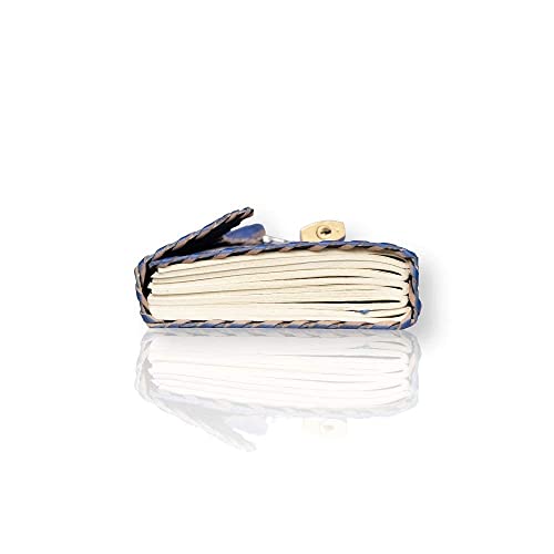 Image of Vintage Fashion 7 x 5 Inch Leather Journal Diary with Lock n Key (dark blue), 100 Pages