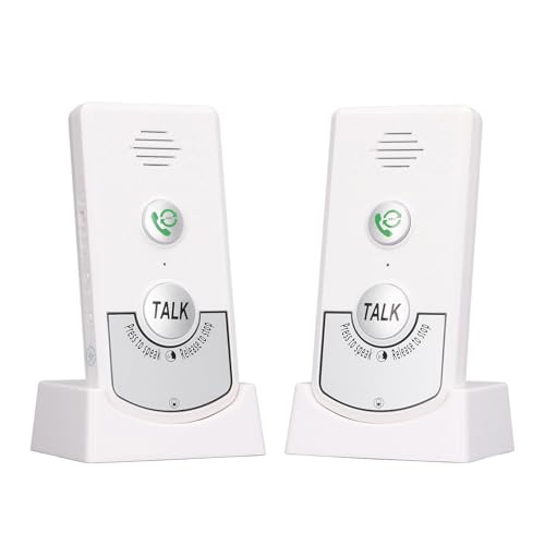 Home Voice Intercom, Smart Two Way Talk Doorbell, Protecting Pregnant Women And Babies, 48 Hours Endurance, Home Smart for Elderly Caregivers and Disabled People (White)