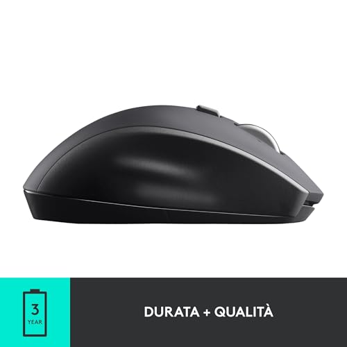M705 Marathon Mouse Wireless, Ricevitore USB Unifying 2,4 GHz, 1000 DPI, 5 Pulsanti Programmabili, Durata Batteria di 3 Anni, Compatibile con PC, Mac, Laptop, Chromebook - Grigio - Mouse gaming - Immagine 5