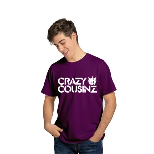 Image of Feel Good Crazy Cousins Family Matching Cotton Multi Colored Printed T-Shirt