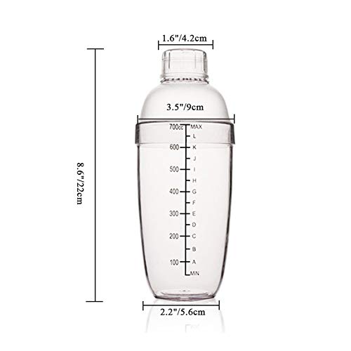 Atrdto 24OZ Plastic Shaker Cocktail 700Cc / 24 Oz Drink Mixer thumb #1