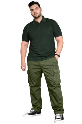 Image of INKKR Men Plus Size Cargo Pants || Plus Cargo Pants Cotton || 2XL-6XL