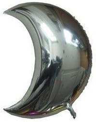 25 Inch Moon Shape Foil Balloons 5pcs/lot (Sliver)