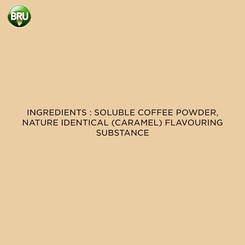 Image of Bru Gold Caramel 100g | Flavoured Instant Coffee | Flavourful Twist to Your Everyday Coffee | Made with Freeze-Dried Coffee | Makes 80 cups | (Pack of 2)